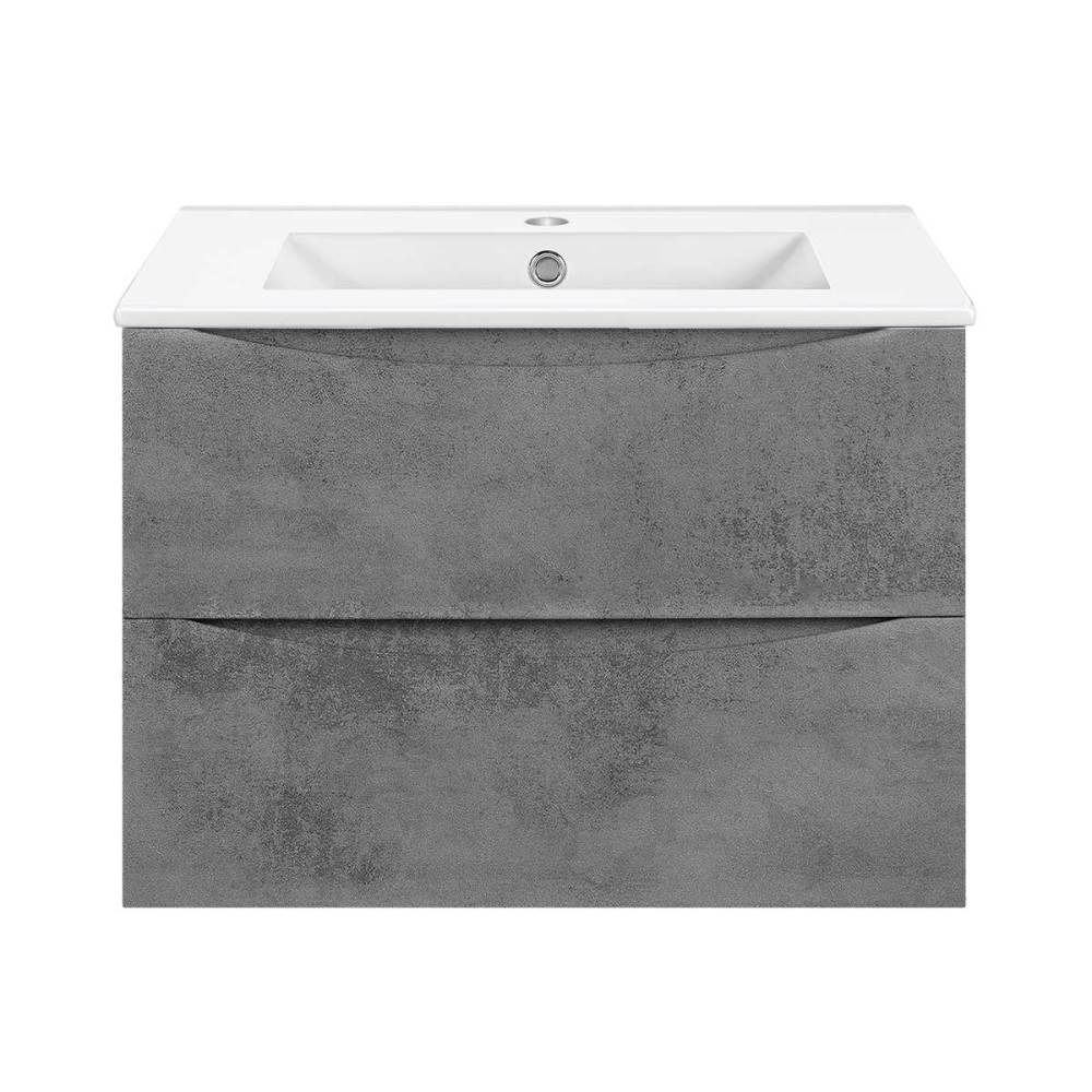 Тумба подвесная Vincea Mia Slim 60 Бетон