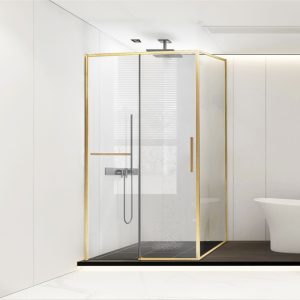 Душевой уголок Vincea Slim Soft Золото матовое / Прозрачное