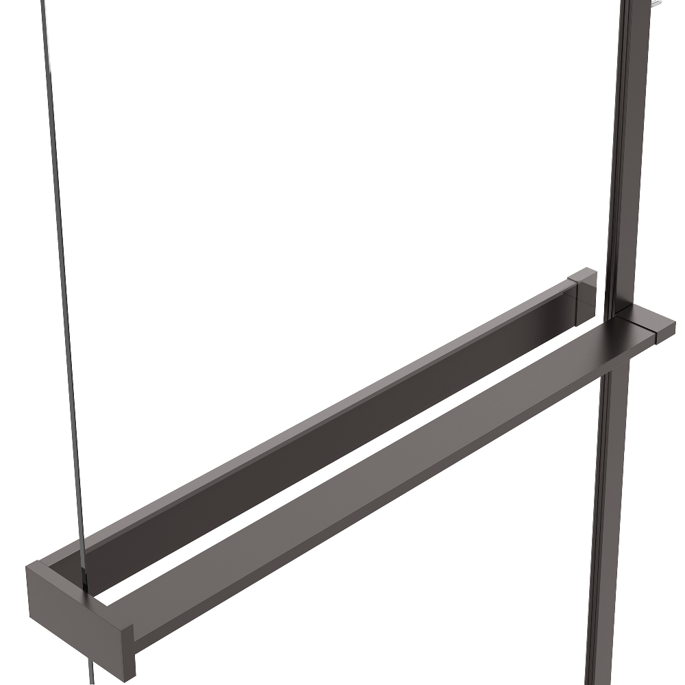 Душевая перегородка Vincea Walk-In Вороненая сталь / Прозрачное — изображение 3